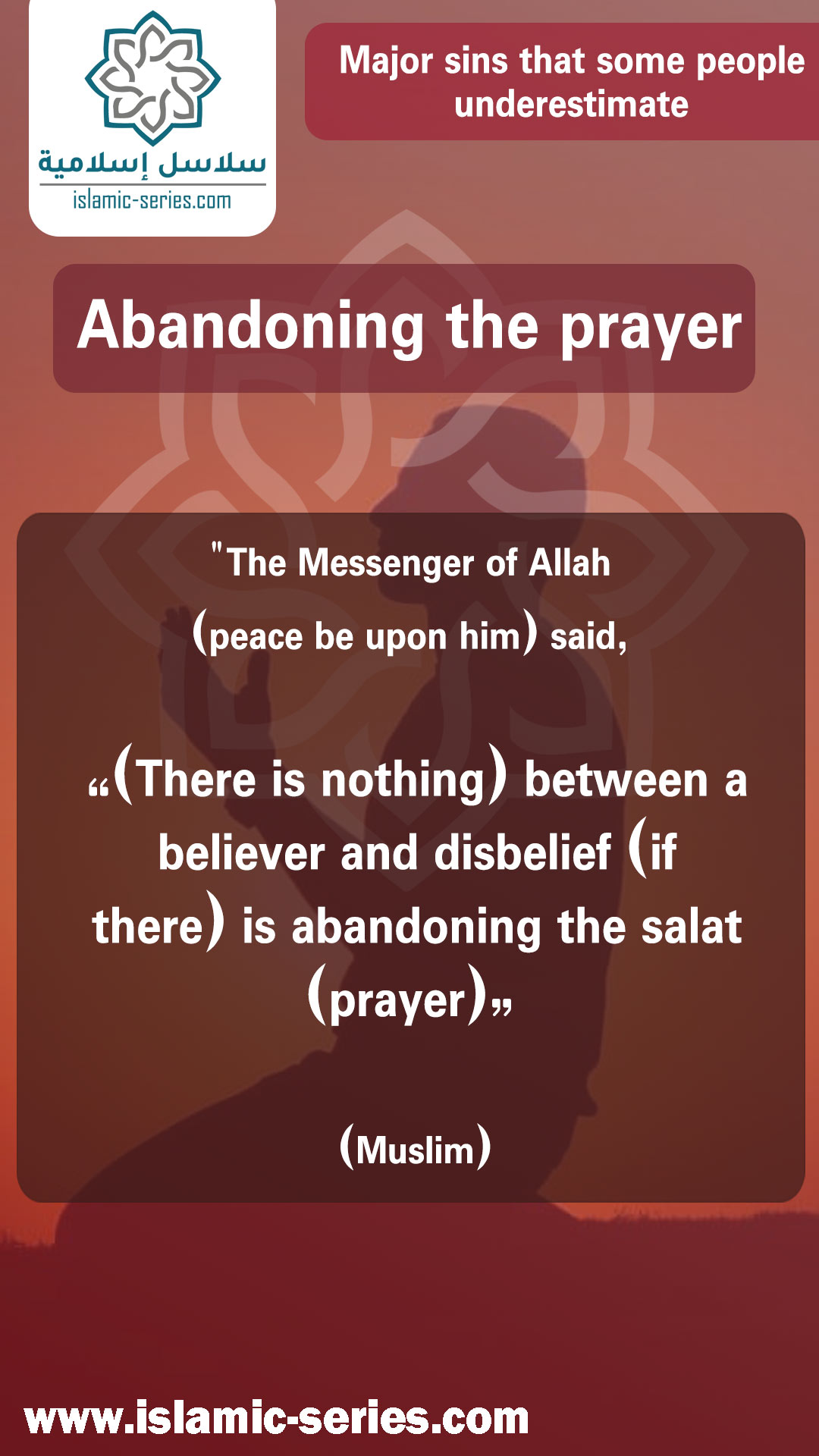 Abandoning the prayer