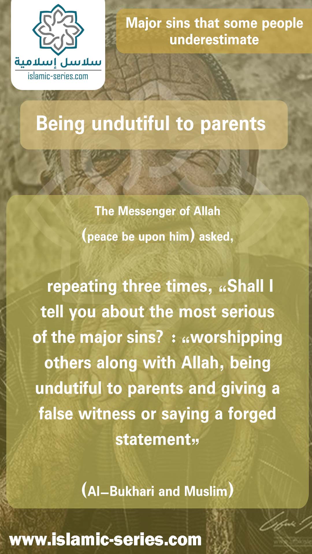 Being undutiful to parents